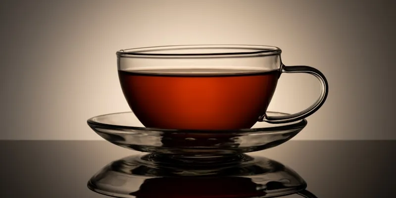 A comforting cup of tea on a saucer